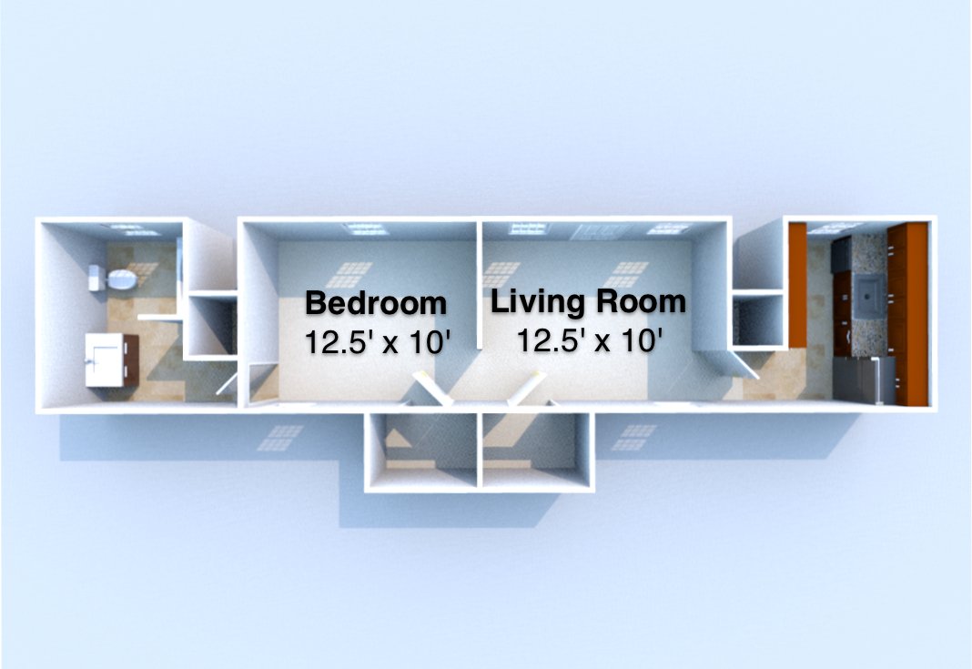 1 Bedroom 1 Bathroom Apartment for rent at Lauffer in Lafayette, IN