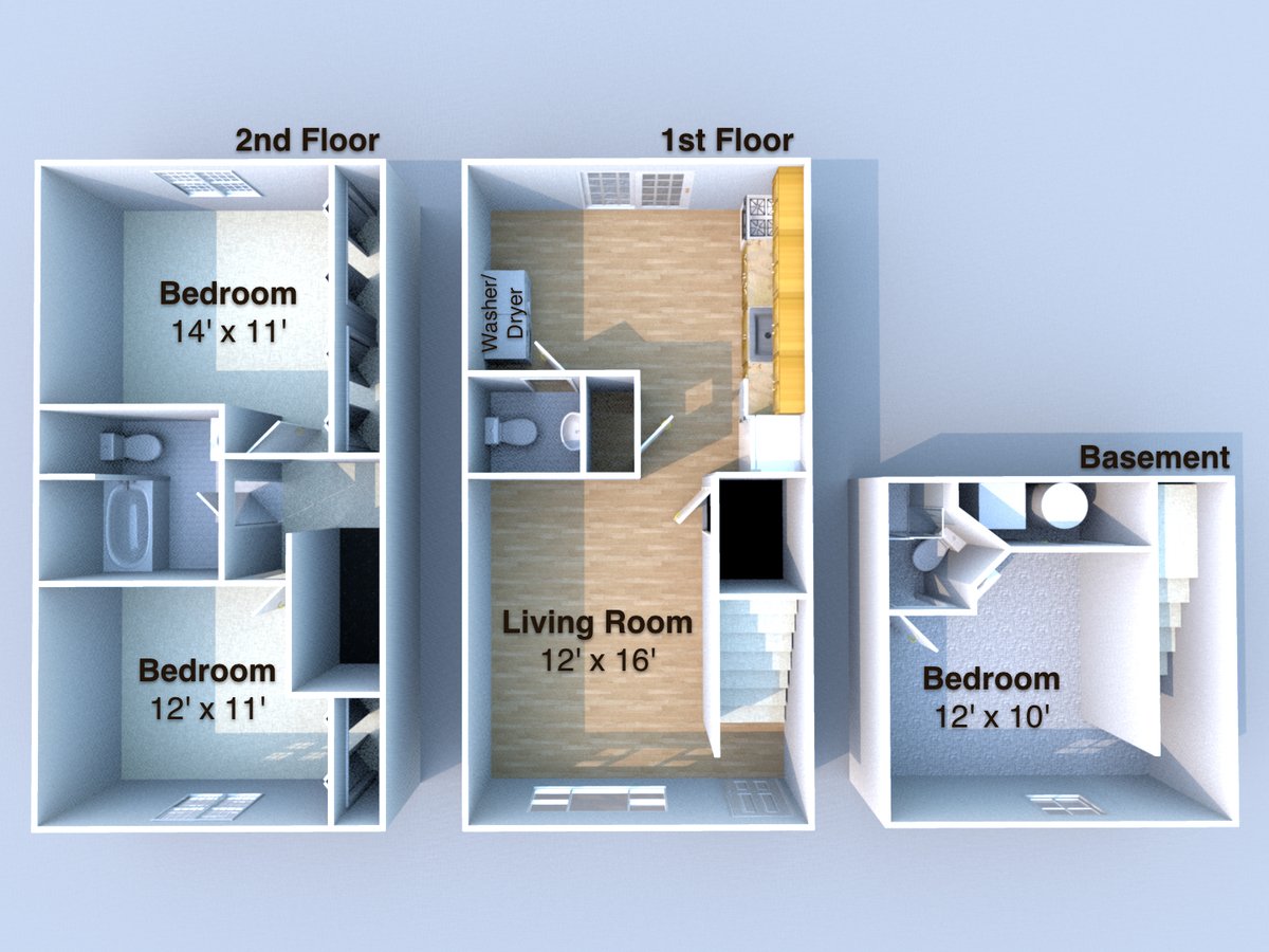 3 Bedrooms 3 Bathrooms Apartment for rent at Ananda in West Lafayette, IN