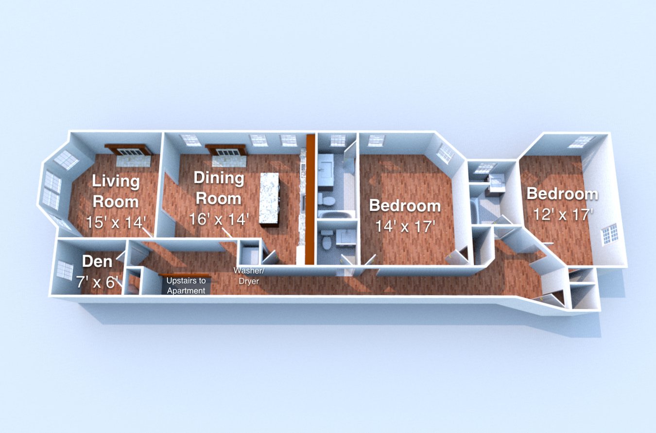 2 Bedrooms 3 Bathrooms Apartment for rent at Lauffer in Lafayette, IN