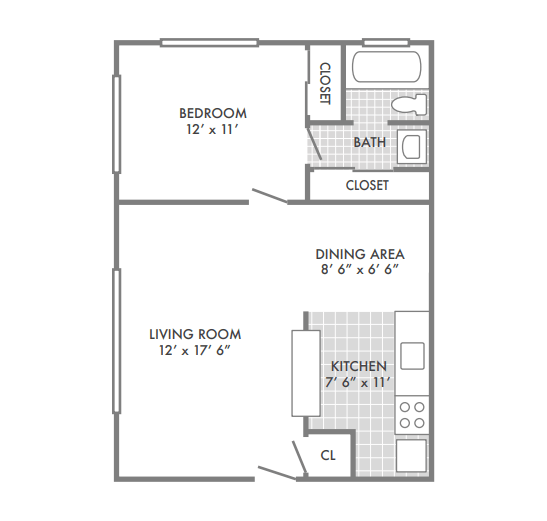 1 Bedroom 1 Bathroom Apartment for rent at Eden Rock Apartments in St Louis, MO