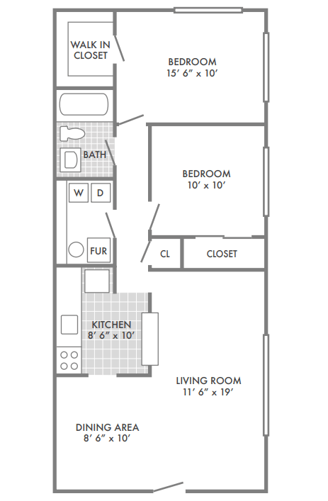 2 Bedrooms 1 Bathroom Apartment for rent at Eden Rock Apartments in St Louis, MO
