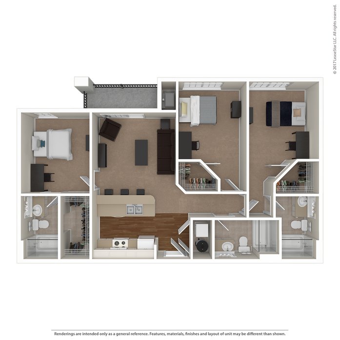 3 Bedrooms 3 Bathrooms Apartment for rent at Norwich Flats in Columbus, OH