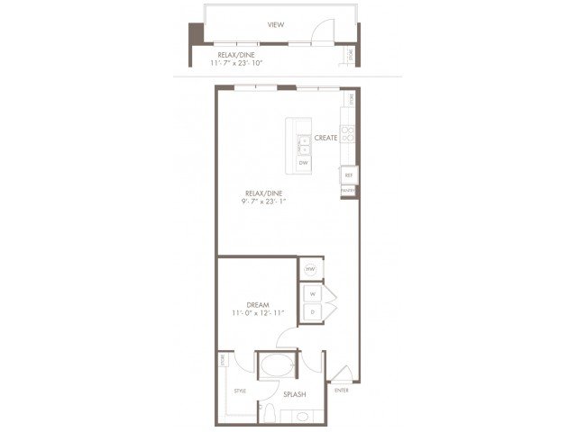 1 Bedroom 1 Bathroom Apartment for rent at Modera Flats in Houston, TX