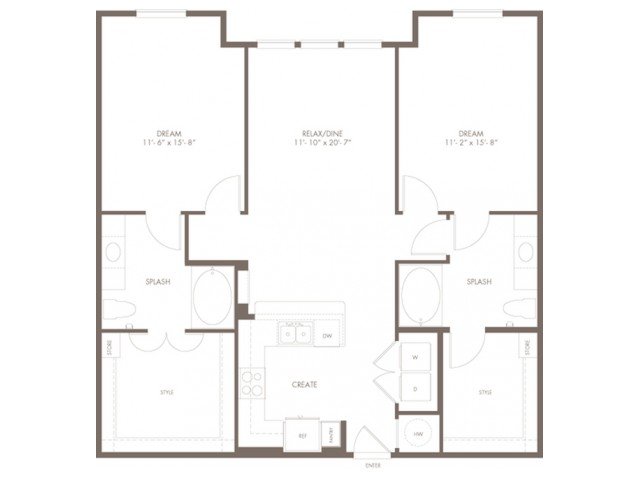 2 Bedrooms 2 Bathrooms Apartment for rent at Modera Flats in Houston, TX
