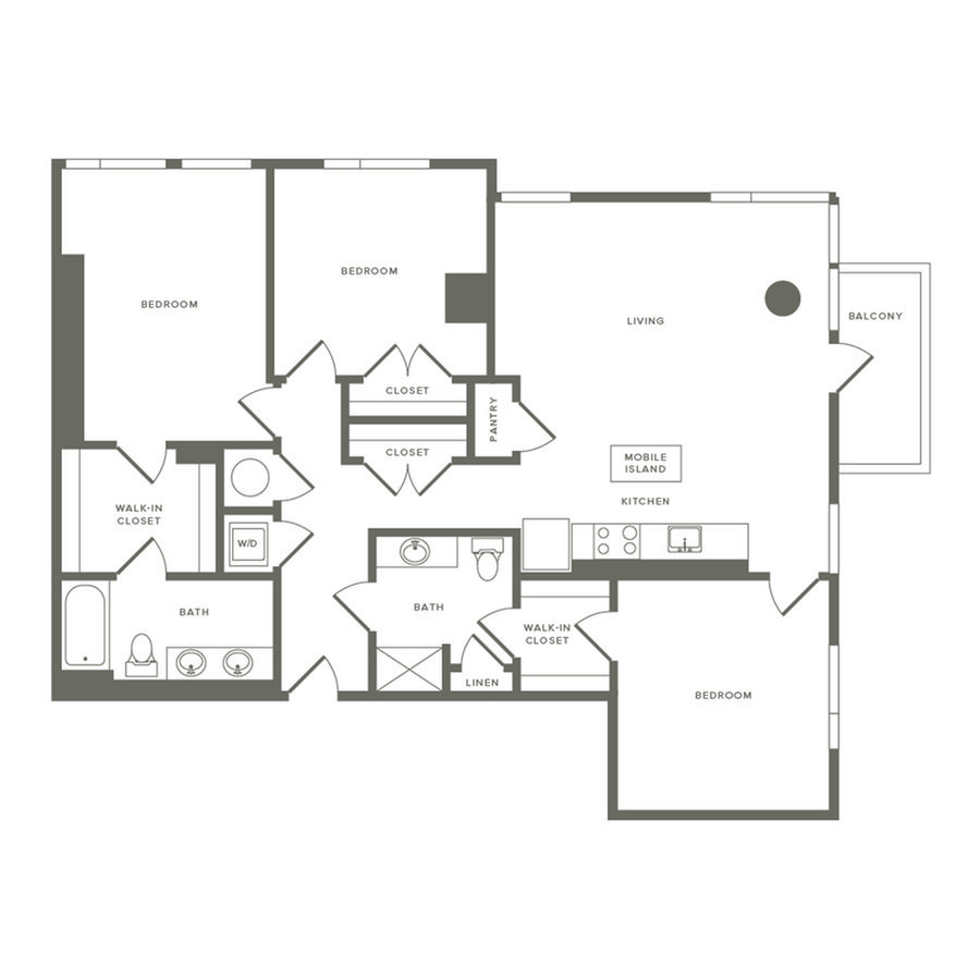 3 Bedrooms 2 Bathrooms Apartment for rent at Modera Buckhead in Atlanta, GA