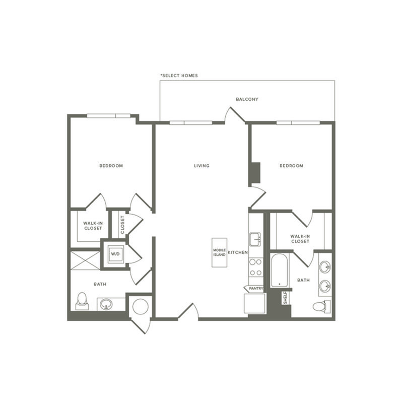 2 Bedrooms 2 Bathrooms Apartment for rent at Modera Buckhead in Atlanta, GA