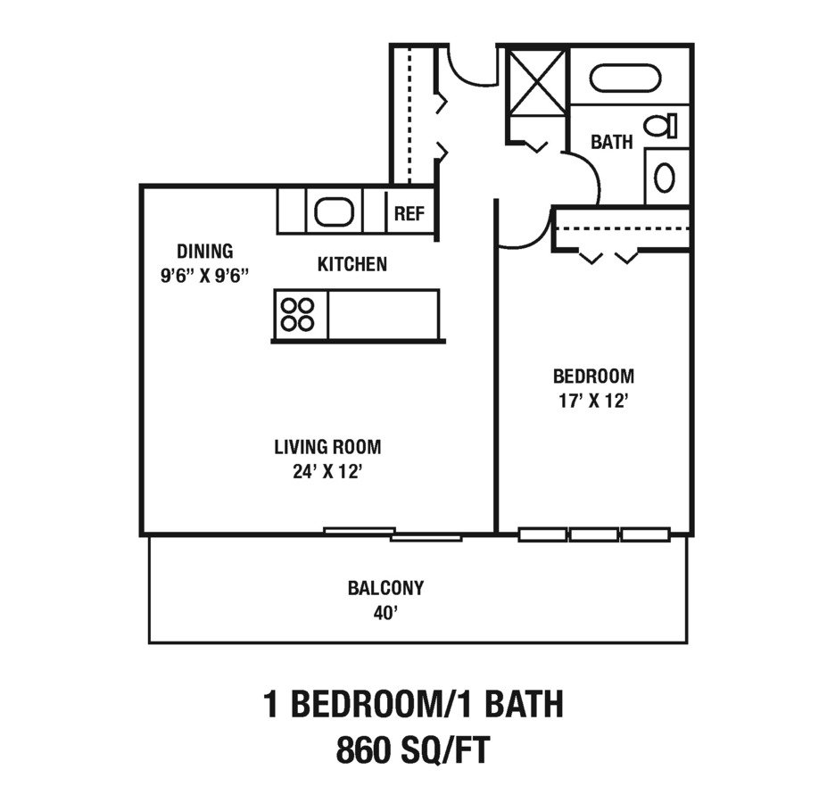 1 Bedroom 1 Bathroom Apartment for rent at CityView on Meridian in Indianapolis, IN