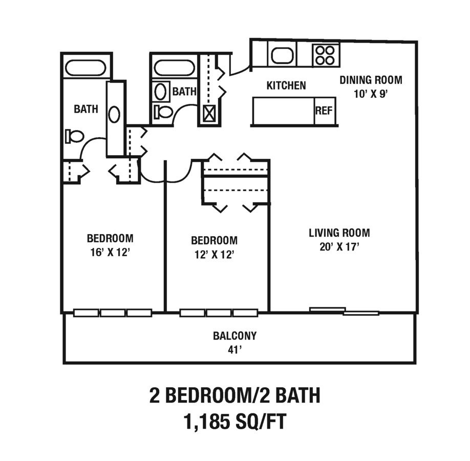 2 Bedrooms 2 Bathrooms Apartment for rent at CityView on Meridian in Indianapolis, IN