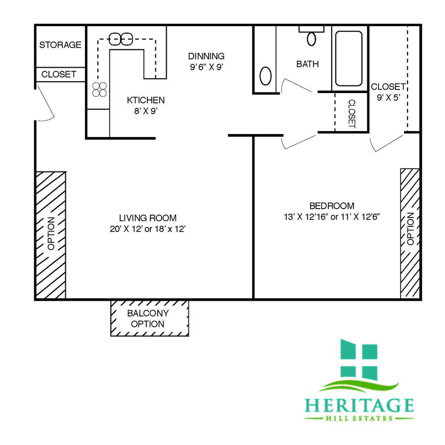 1 Bedroom 1 Bathroom Apartment for rent at Heritage Hill Estates Apartments in Cincinnati, OH