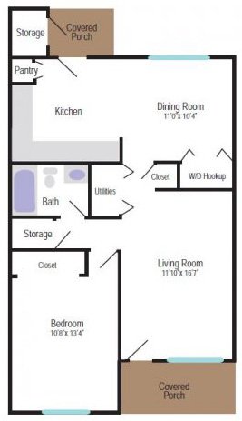 1 Bedroom 1 Bathroom Apartment for rent at Suncrest Apartment Homes in Indianapolis, IN