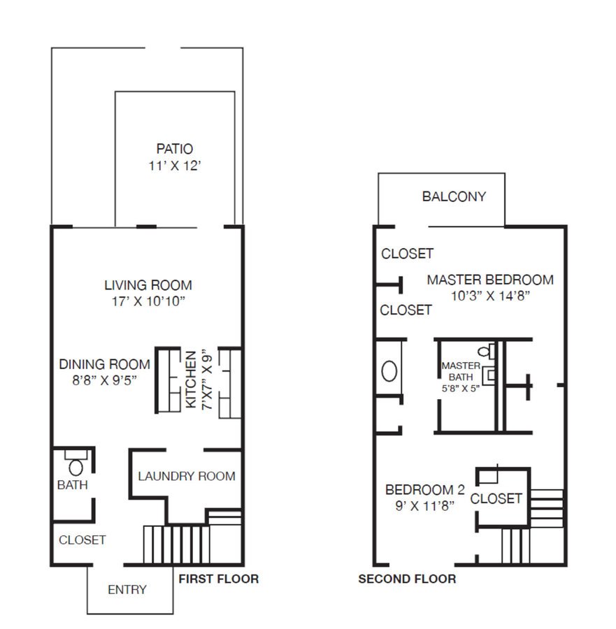 2 Bedrooms 1 Bathroom Apartment for rent at Westpark Townhomes in Indianapolis, IN