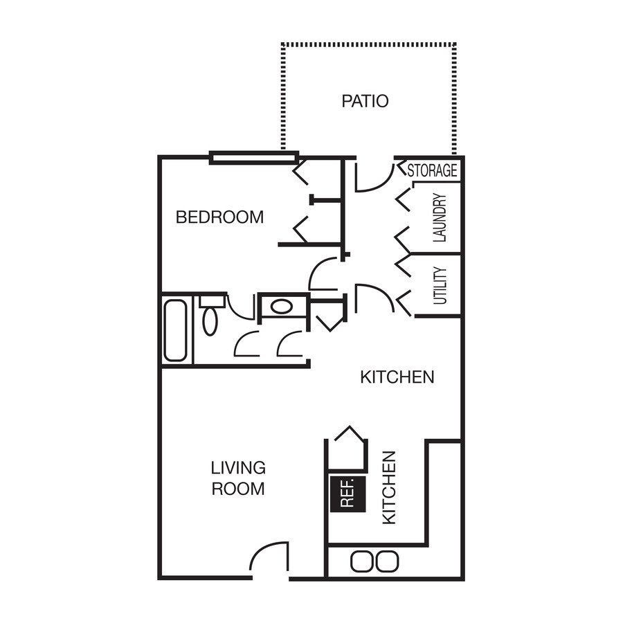 1 Bedroom 1 Bathroom Apartment for rent at Westpark Townhomes in Indianapolis, IN