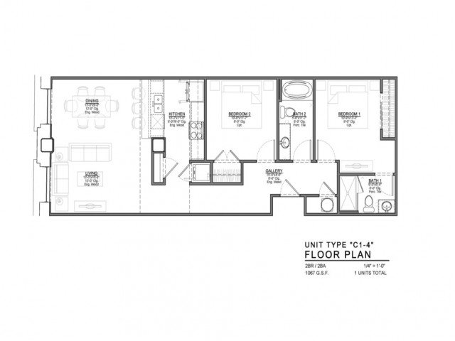 1 Bedroom 2 Bathrooms Apartment for rent at Power & Light KC Apartments in Kansas City, MO