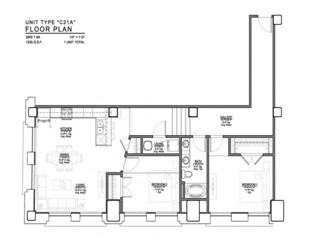 1 Bedroom 2 Bathrooms Apartment for rent at Power & Light KC Apartments in Kansas City, MO