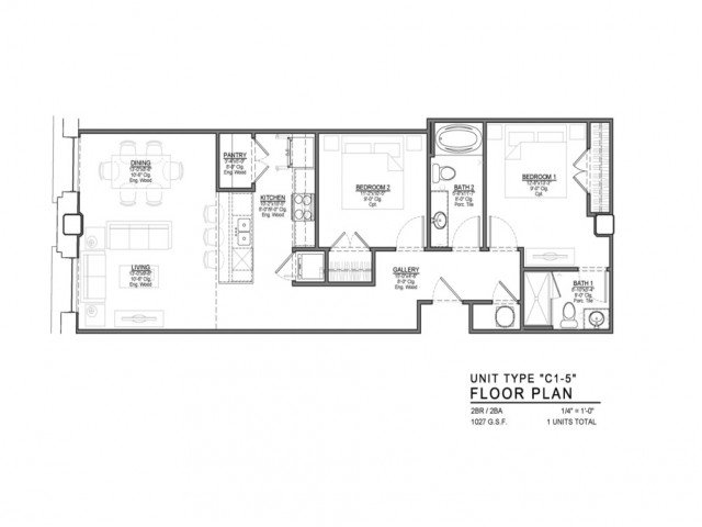 2 Bedrooms 2 Bathrooms Apartment for rent at Power & Light KC Apartments in Kansas City, MO