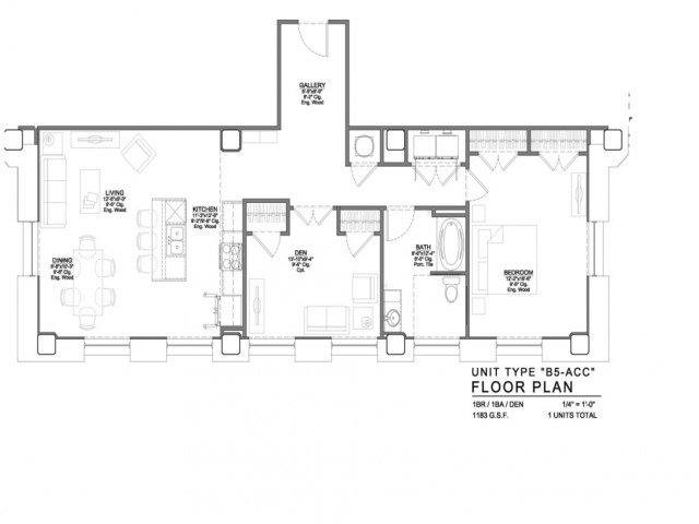 1 Bedroom 2 Bathrooms Apartment for rent at Power & Light KC Apartments in Kansas City, MO