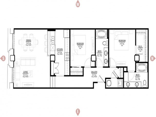 2 Bedrooms 2 Bathrooms Apartment for rent at Power & Light KC Apartments in Kansas City, MO