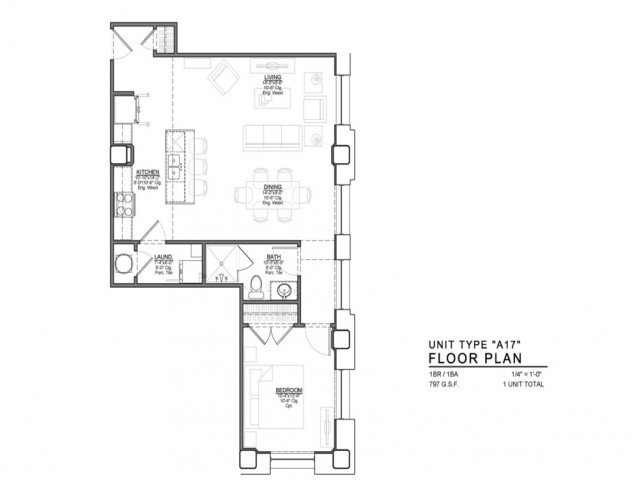 1 Bedroom 1 Bathroom Apartment for rent at Power & Light KC Apartments in Kansas City, MO