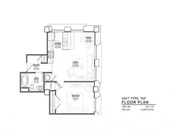 1 Bedroom 1 Bathroom Apartment for rent at Power & Light KC Apartments in Kansas City, MO