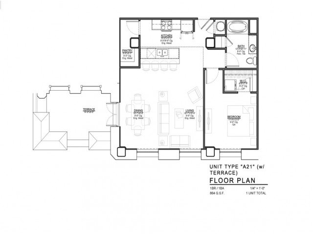 1 Bedroom 1 Bathroom Apartment for rent at Power & Light KC Apartments in Kansas City, MO