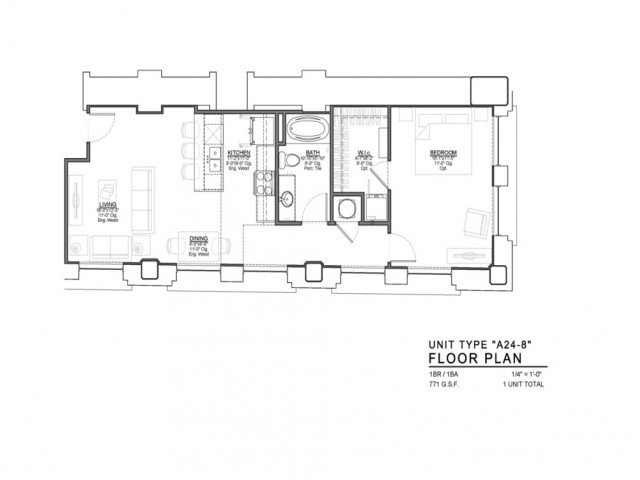 1 Bedroom 1 Bathroom Apartment for rent at Power & Light KC Apartments in Kansas City, MO