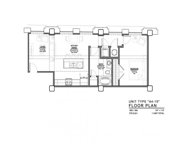 1 Bedroom 1 Bathroom Apartment for rent at Power & Light KC Apartments in Kansas City, MO