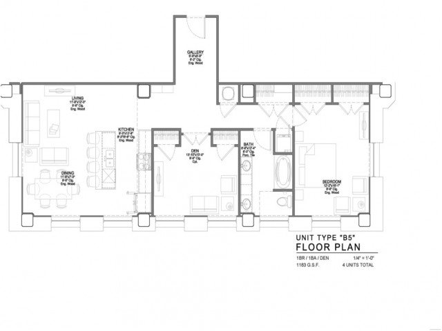 1 Bedroom 2 Bathrooms Apartment for rent at Power & Light KC Apartments in Kansas City, MO