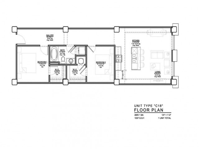 1 Bedroom 2 Bathrooms Apartment for rent at Power & Light KC Apartments in Kansas City, MO