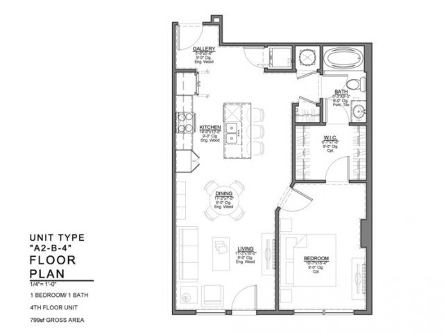 1 Bedroom 1 Bathroom Apartment for rent at Power & Light KC Apartments in Kansas City, MO