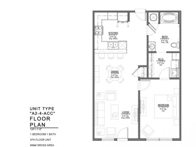 1 Bedroom 1 Bathroom Apartment for rent at Power & Light KC Apartments in Kansas City, MO
