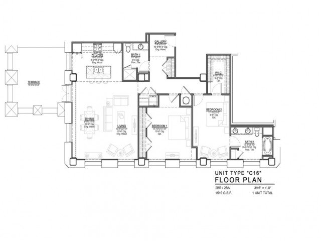 2 Bedrooms 2 Bathrooms Apartment for rent at Power & Light KC Apartments in Kansas City, MO