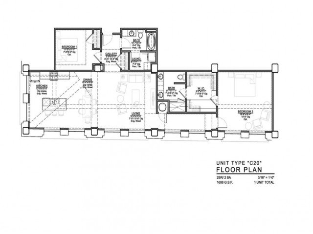 2 Bedrooms 2 Bathrooms Apartment for rent at Power & Light KC Apartments in Kansas City, MO