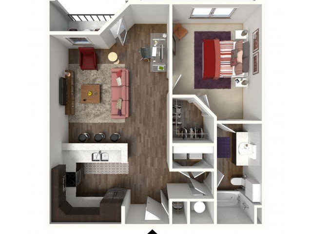 1 Bedroom 1 Bathroom Apartment for rent at Kinsley Forest Luxury Apartments in Kansas City, MO