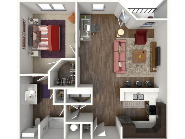 1 Bedroom 1 Bathroom Apartment for rent at Kinsley Forest Luxury Apartments in Kansas City, MO