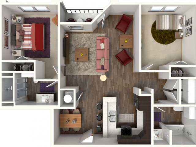 2 Bedrooms 2 Bathrooms Apartment for rent at Kinsley Forest Luxury Apartments in Kansas City, MO