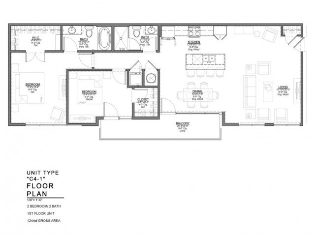 2 Bedrooms 2 Bathrooms Apartment for rent at Power & Light KC Apartments in Kansas City, MO