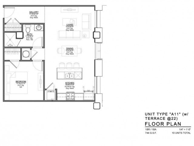 1 Bedroom 1 Bathroom Apartment for rent at Power & Light KC Apartments in Kansas City, MO