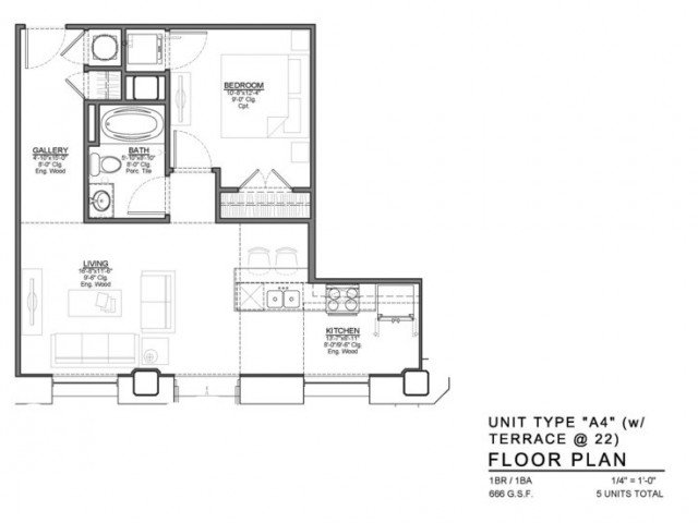 1 Bedroom 1 Bathroom Apartment for rent at Power & Light KC Apartments in Kansas City, MO