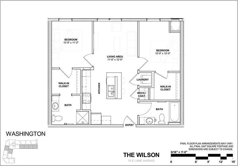 2 Bedrooms 2 Bathrooms Apartment for rent at Wilson Place in Columbus, OH