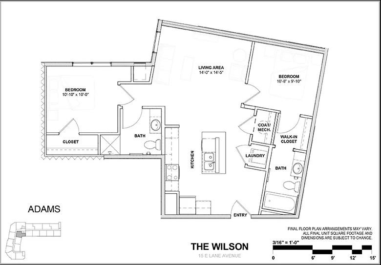 2 Bedrooms 2 Bathrooms Apartment for rent at Wilson Place in Columbus, OH