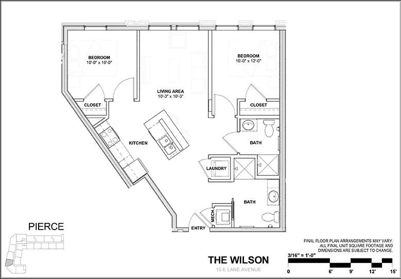 2 Bedrooms 2 Bathrooms Apartment for rent at Wilson Place in Columbus, OH