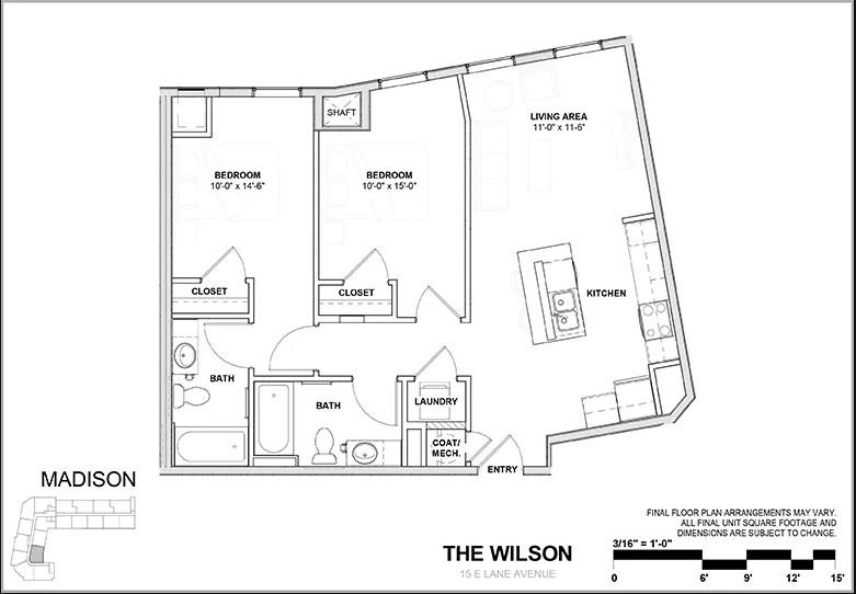 2 Bedrooms 2 Bathrooms Apartment for rent at Wilson Place in Columbus, OH