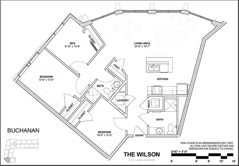 2 Bedrooms 2 Bathrooms Apartment for rent at Wilson Place in Columbus, OH