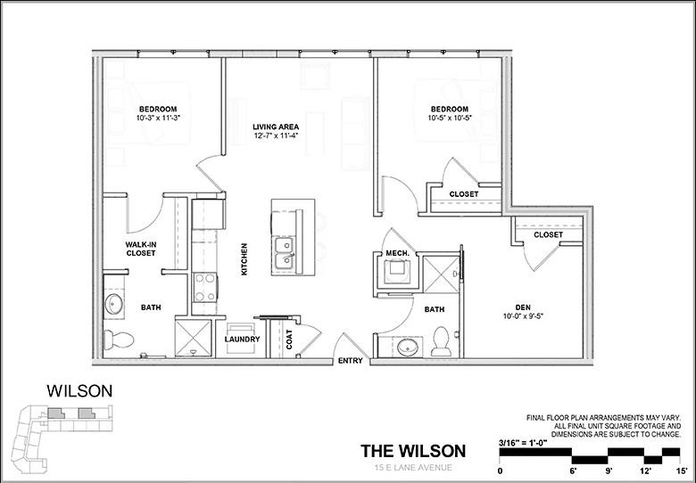 2 Bedrooms 2 Bathrooms Apartment for rent at Wilson Place in Columbus, OH