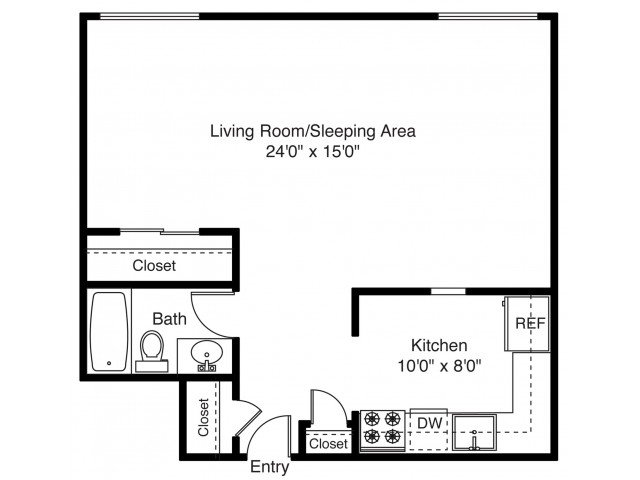 Studio 1 Bathroom Apartment for rent at East Shore Apartment Homes in East Providence, RI