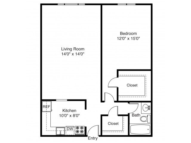 1 Bedroom 1 Bathroom Apartment for rent at East Shore Apartment Homes in East Providence, RI