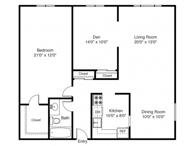 1 Bedroom 1 Bathroom Apartment for rent at East Shore Apartment Homes in East Providence, RI