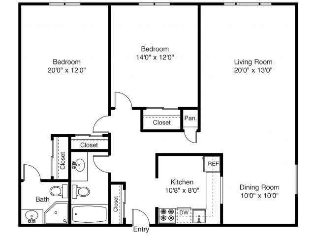 2 Bedrooms 2 Bathrooms Apartment for rent at East Shore Apartment Homes in East Providence, RI