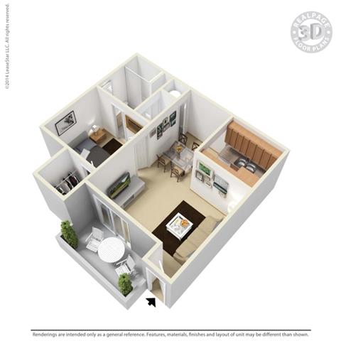 1 Bedroom 1 Bathroom Apartment for rent at Apple Creek Apartments in Omaha, NE
