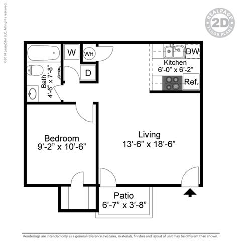 1 Bedroom 1 Bathroom Apartment for rent at Apple Creek Apartments in Omaha, NE